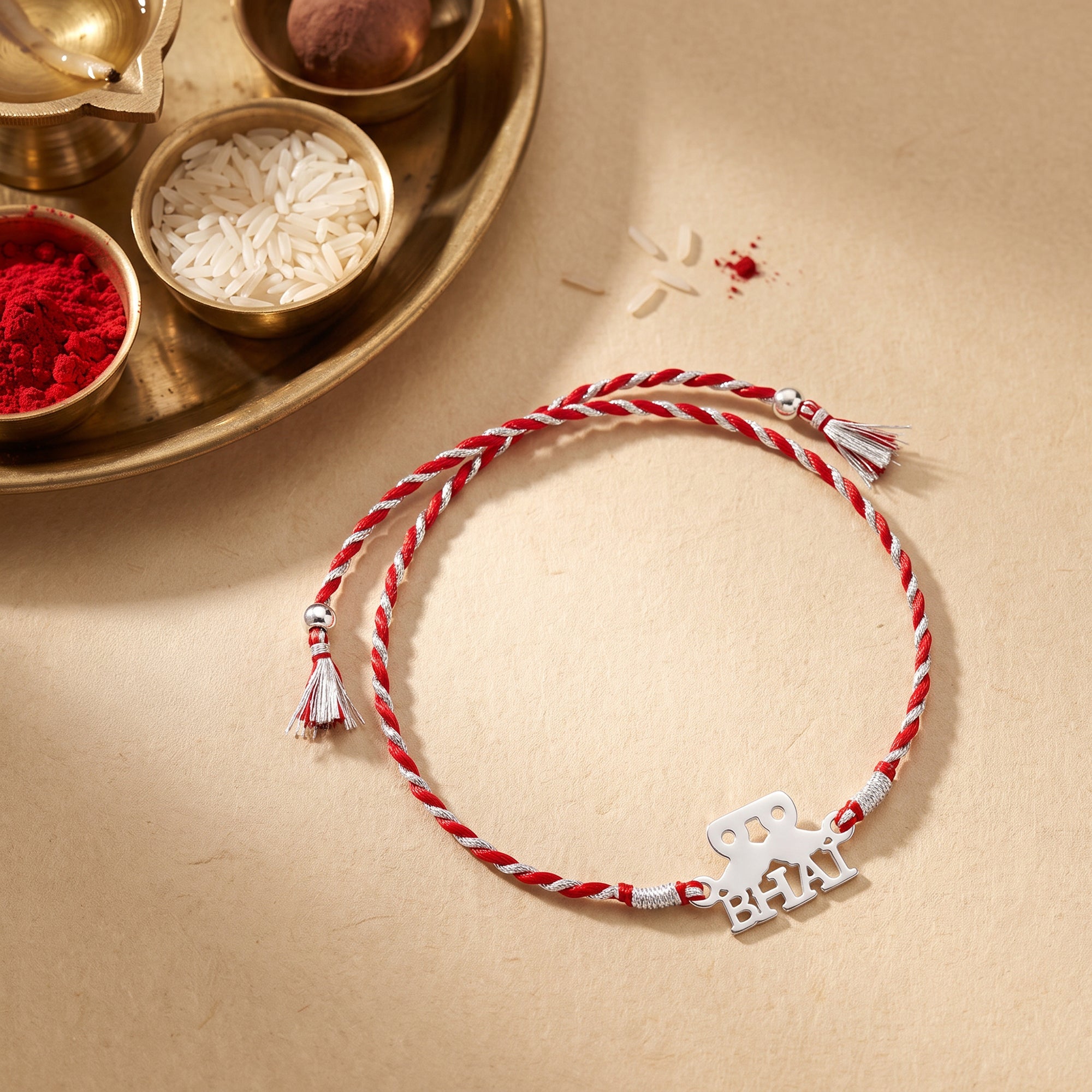 Silver Brother Rakhi — image 1