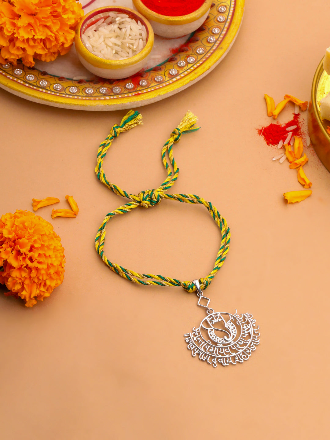 Shree Ganesh Lumba 925 Sterling Silver Rakhi — image 1