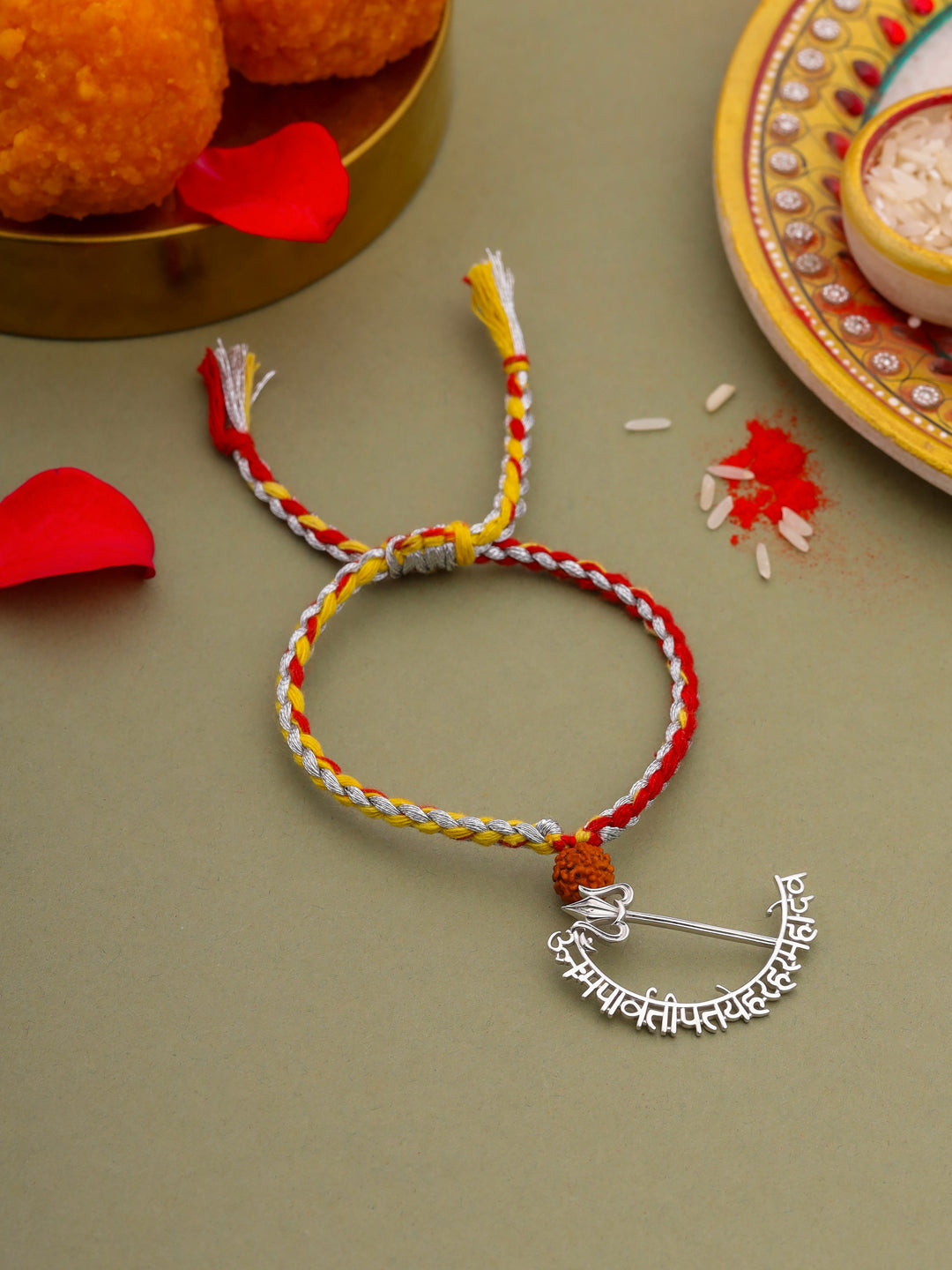 Mahadev Blessings Lumba 925 Sterling Silver Rakhi — image 1
