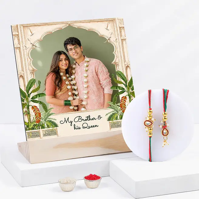 Bhaiya Bhabhis Photo Frame Rakhi Combo