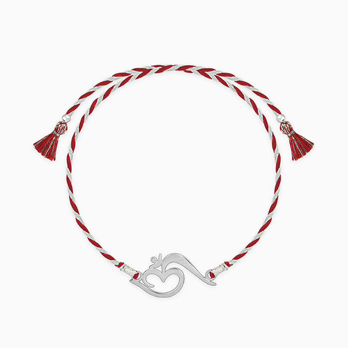 Silver Stylish Om Rakhi — image 3
