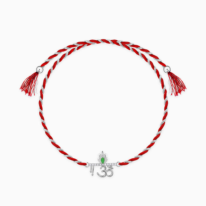 Silver Sacred Om Rakhi — image 3