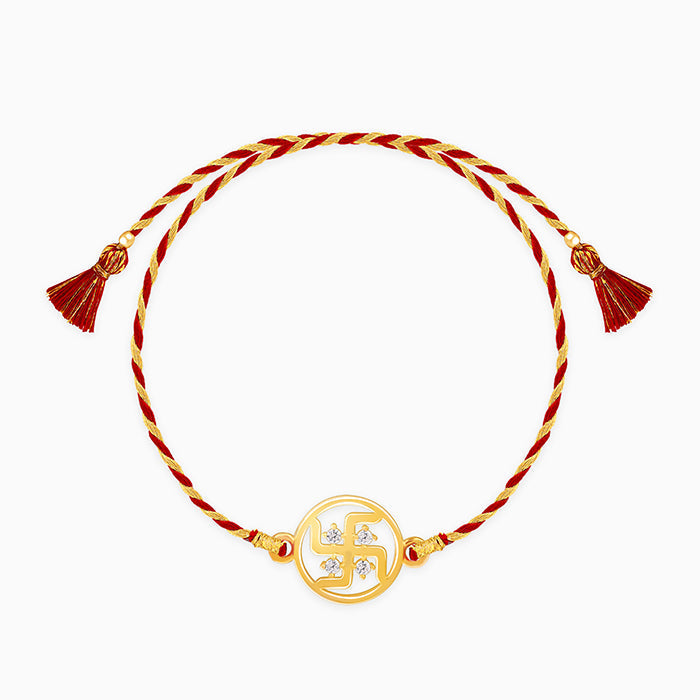 Golden Swastik Rakhi — image 3