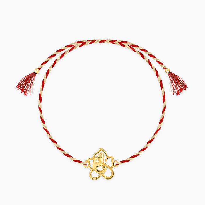 Golden Divine Ganesha Rakhi — image 3