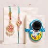 Bhaiya Bhabhi Meena Lotus Rakhi & Kids LED Astronaut Rakhi