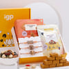 Divine Antique Pearl Rakhi With Treats Hamper