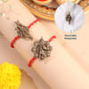 Divine Krishna Button Cover Convertible Rakhi - Set of 2