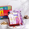 Elegant Purple Kundan Rakhi Hamper