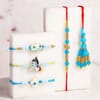 Family Rakhi Set with Evil Eye & Krishna Rakhi