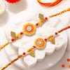 Floral and Hamsa Charm Designer Rakhi
