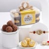 Ganesha Rakhi And Chocolate Combo