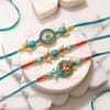 Handcrafted Evil Eye Designer Rakhi Set of 3