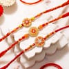 Handcrafted Floral Enamel Rakhi Set of 3