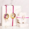 Handpainted Raja Rani Bhaiya Bhabhi Rakhi & Kids Ice Cream Rakhi Set