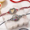 Heritage Mirror and Peacock Rakhi - Set of 2