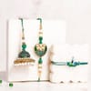 Kids Boat Rakhi with Meena Kundan Bhaiya Bhabhi Rakhi Set