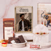 Personalized Bro Frame and Om Rudraksha Rakhi Hamper