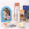 Personalized Meenakari Rakhi Duo with Sweets & Frame Hamper