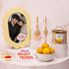 Personalized Photo Frame Bhaiya Bhabhi Rakhi Gift Hamper