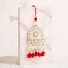 Royal Ruby Pearl and Kundan Lumba Rakhi