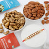 Salma Work Rakhi With Dry Fruits