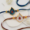 Traditional Meena Work Tilak Rakhi Set Of 2