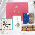 Scarlet N Gold Beads Rakhi Hamper